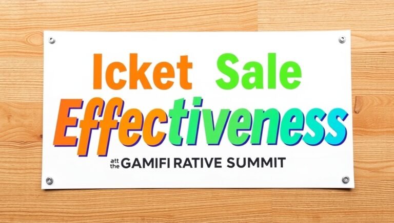 ticket sale effectiveness gamificationsummit